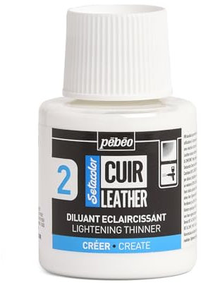Pébéo - Setacolor Leder - Aufhellender Verdünner - Hilfsmittel für Leder und Kunstleder - Personalisierung Taschen, Schuhen, Turnschuhen, Sneakers - Widerstand gegen Kratzer, Falten, Reibung - 110 ml