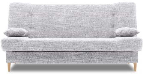 Klappcouch BIBBI 200x96 mit schlaffunktion - Klassisch Design - Holzfüße - Auswahl an Farben - Kleines Sofa (LAWA 09)