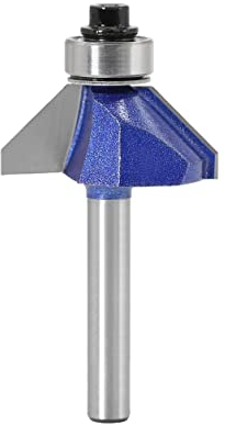 1 Stück 6 mm Schaft 1/4 Schaft 45 Grad Fasenfräser Die Kante, die Abschrägung Holzbearbeitungsfräser for Holzbits bildet(6x31)