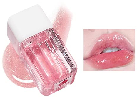 Gel hydratant pour les lèvres avec de la vitamine E et de l’huile de rose musquée, brillant pour les lèvres plumpant clair en gomme à bulles/cerise/fraise, 3ml de produit hydratant pour les lèvres