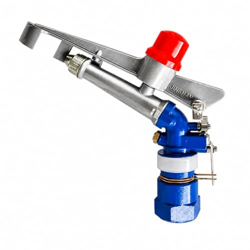 Landwirtschaft Bewässerung Sprinkler, 1 mit 20mm Reichweite, Schwerlast Schwinghebelregner aus Legierung, Verstellbarer Sprinklerkopf für Staubbindung, Baustelle & Industrie, Starker Wasserstrahl