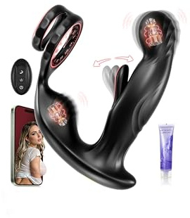 Vibratore Anale Sex Toy Uomo - Vibratore con APP Telecomando, Massaggiatore Prostatico Vibratore per Uomo con 10 Modalità di Vibrazione e 10 Modalità di Oscillazione, Toys Sessuali per Uomini