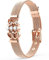 THIORA Armband Rosegold Damen | Premium Edelstahl | Schmuckset Soulmate Diamonds | Charmband | Geschenk (Sparkling Love - Rosegold)