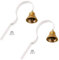 2 Pack Brass Tinkle Dog Doorbell, Adjustable Doggy Doorbells for Potty Training Tips, Can be Fixed Dog puppy Pet Door Bells for Door Knob, Potty Training, Go Outside, Service Bell (White)