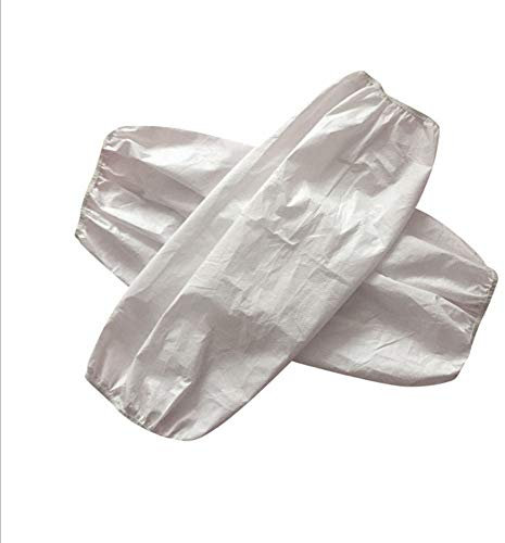 200Pcs Einweg Non Woven Sleeves Für Den Hausgebrauch Wasserdicht/Öl-Proof/Pollution Proof/Staubdicht/Wear Resistant Thick Armlinge Geeignet Für Küche Lebensmittel Tattoo (20 × 40CM),Weiß