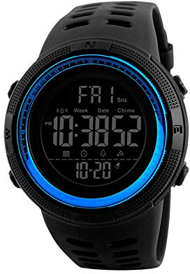 Redlemon Military Sports Watch med digital display, vattentät, bakgrundsskärm, med stoppklocka, larm, dubbel tid, timer, justerbar rem, modell 1251