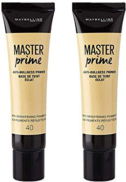 2 x Maybelline Face Studio Anti-Dullness Primer - 40 Brightening Pigment 30ml