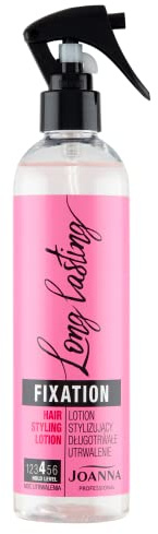 JOANNA Professional Long Lasting Lotion Stylingspray Bietet Lang Anhaltende Fixierung Sehr Stark für Alle Haartypen Haar Verhindert Frizz Starke Haarfixierung 300 ml