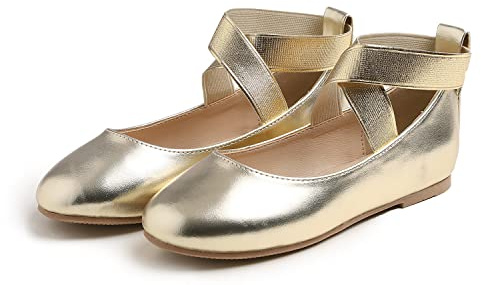 Feversole Kids Filles Mary Jane Strap Chaussures Plates Ballerines Princesse Chaussures Plates Chaussures d'école Plates À Bride