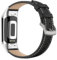 KoGiio Vintage Leder Armband Kompatibel mit Fitbit Charge 6/5, Metallschnalle Atmungsaktiv Ersatzarmband, Herren Damen Ersatz Weich Uhrenarmbänder für Fitbit Charge 5/6- Schwarz