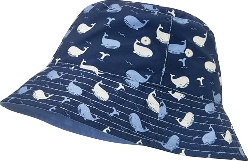 Playshoes Jungen UV-Schutz Fischerhut Bademütze Kopfbedeckung, Wal,55