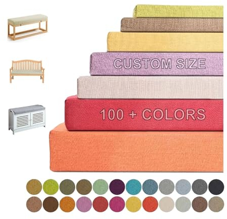 Carlong Benutzerdefinierte Sitzkissen Bank Bankkissen, rutschfeste Bankkissen, Waschbar Abnehmbarem Gartenbank Auflage, Sitzauflage Bank für Innen Outdoor Fensterbank Couch (Dicke 8CM)