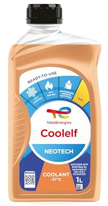 TotalEnergies Coolelf Neotech -37°C Car Engine Coolant 1L - Ultimate Antifreeze Solution for Cars