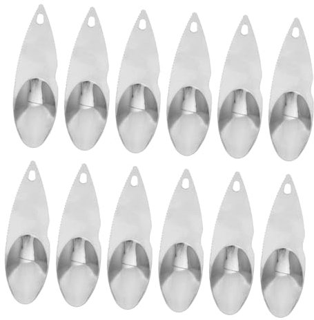 Amosfun 12pezzi Cucchiaio Per Acciaio Cucchiaio Seghettato Per Frutta Utensili Per Kiwi Per Sbucciare i