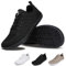 WEXITO Barefoot Femme Chaussures Minimalistes Homme Pieds Larges Nus Baskets Shoes Fitness Orthopedique Marche Sport Deadlift Légères Respirant Antidérapant Noir 43