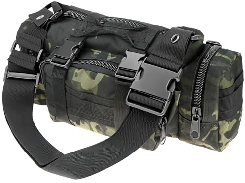 QWORK® Camouflage Carp Fishing Bag, Fishing Tackle Bags, Waterproof Outdoor Carryall for Fishing & Hiking,35 * 18 * 14 cm