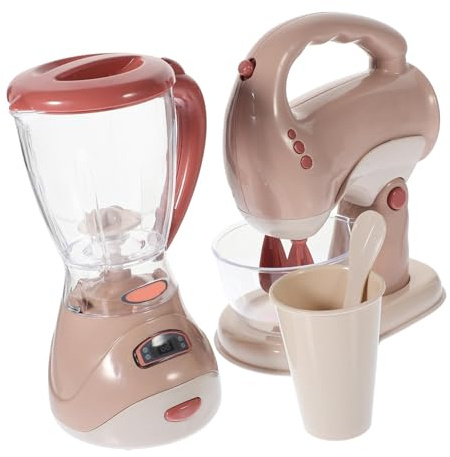 Toddmomy Pretend Play Kitchen Appliance for Mini Juicer and Mixer Models Early Education for Creative Imaginative Play Suitable for Boys and Aged and Up
