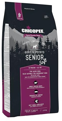 Chicopee HNL Soft Senior Goat & Potato 2 kg torrfoder för hundar | Hundmat | Kanadensiskt recept | Tillverkad i Tyskland | Ett varumärke från Bosch djurfoder