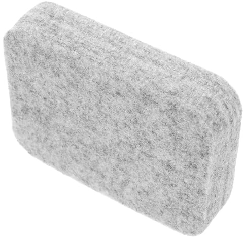 OATIPHO Tapete para Fieltrar Aguja, Almohadilla de Fieltro de Lana Gruesa Artesanal, 11.8x8.5x2.5 Cm, Color Gris Claro, Base Resistente para Manualidades y Bricolaje Artístico