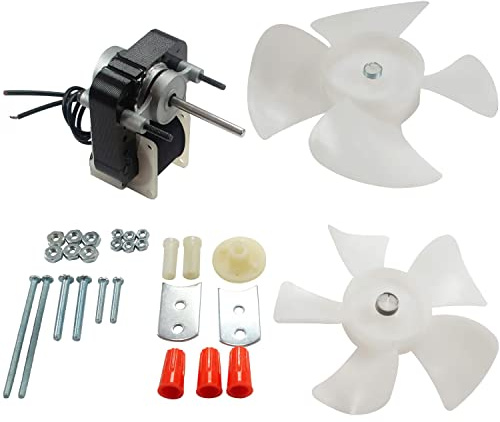 Appli Parts APFM-672 1/130 HP Motor Fan, 220V, 50/60 Hz, 3000 rpm, Reversible Rotation, Universal Kit, 3/16 Shaft x 1-1/4 Long, Includes 2 Blade 4 and 5.5 UL Certified E479056 Replaces NUV-66 72