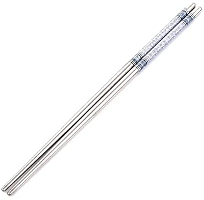 5 paia di bacchette in metallo cinese cibo sushi bastoncini riutilizzabili bacchette set stoviglie strumento in metallo cena bacchette