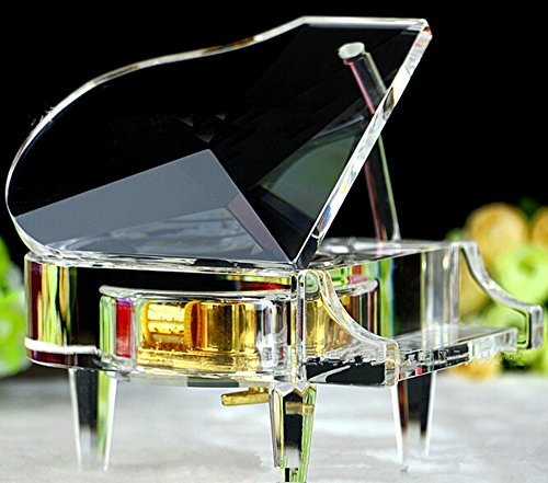 Carillon musicale con pianoforte, carillon a carica manuale, per ragazze, regalo di Pasqua, compleanno o decorazione da scrivania