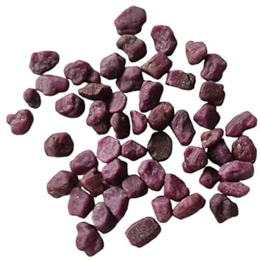 GemsForJewels Piedra preciosa de rubí cruda de 8 a 12 mm, rubí en bruto, rubí rosa en bruto, cristales de rubí en bruto, varillas de rubí sueltas, joyería de rubí (5 piezas -10) - PDG353, 5 piezas