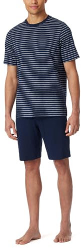 Schiesser Herren Schlafanzug kurz Rundhals - Nightwear Set, Admiral_182198, 60