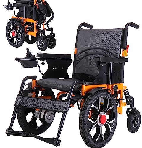 WEYRAL 50CM breite Sitz Elektrischer Rollstuhl für Erwachsene, Faltbare Rollstühle für Erwachsene 150KG, 40CM große Vorderradantrieb elektrische Rollstühle, 500W faltbarer Rollstuhl