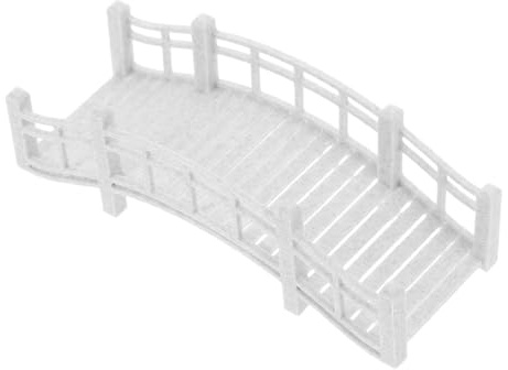 Toddmomy Miniature Arch Bridge Model, 4.21inch Plastic Vintage Bridge Garden Decor Craft for Micro Landscape Accessory Scene