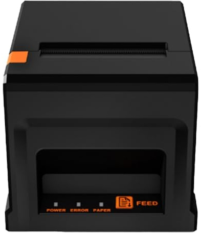 Fangxuee Impresora Térmica de Recibos de 80 mm HZ-8360, Cortadora Automática, para Restaurantes, Cocinas, Punto de, USB, LAN, Bluetooth, Enchufe UE.
