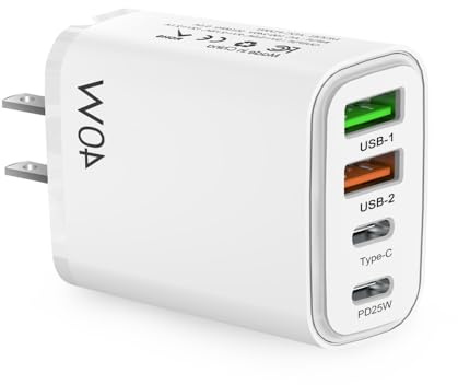 Presa per caricabatterie da viaggio US, adattatore spina US, 2 porte USB-A e 2 porte USB-C, Per Stati Uniti, Canada, Colombia, Cina, Brasile, Giappone