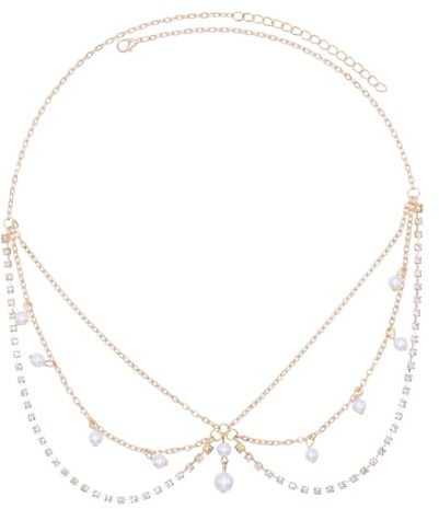 Chaîne de Tête à Paillettes pour Mariée,Bandeaux Chaînes pour Femmes,Chaîn de Tête de Déesse Dorée,Accessoires pour Ttenues de Mariée,Accessoires pour Cheveux Tendance pour Femmes,Filles