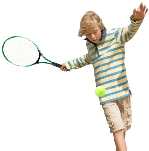Tennisracket för barn – 20,5- racket | racket av aluminiumlegering – lätt, balanserad nätspänning 30–35 pund, kul, enkelt spel, övningsträning för barn, inomhus utomhus