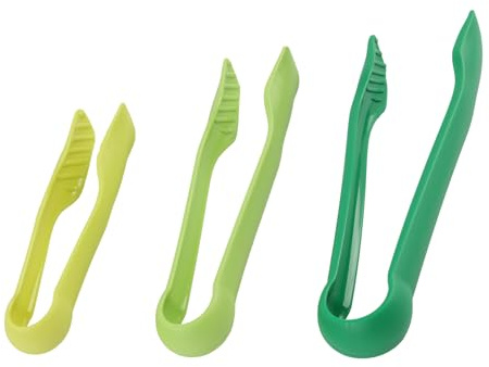 3 Piezas Pinzas de Cocina Antideslizantes, Pinza Cocina Multifunción, Pinza para cocina Mango Ergonómico, Pinzas Chef para Servir Carne Ensaladas Barbacoa, 3 Tamaños para Hornear, Cocinar y Emplatar