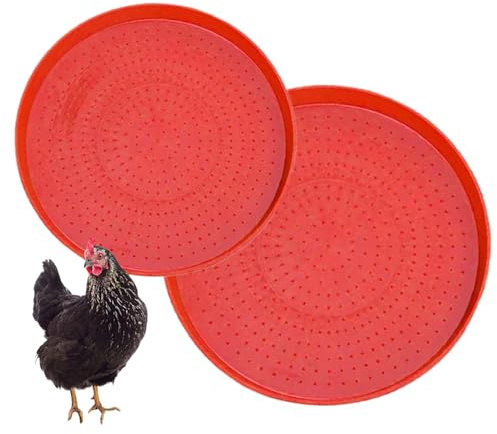 para Aves de Corral, 2 Unidades, Bandeja de alimentación para Aves, Alimentos, Pollo, Reutilizable, para Palomas, Patos, codornices, pájaros, jardín, gallinero, Granja, Granero, Exterior, agr