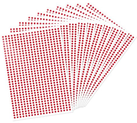Meitaat 7000 st. röda punkttejp 6,3 mm runda vinylklistermärken Självhäftande etiketter Markeringspunkter för färgkodning