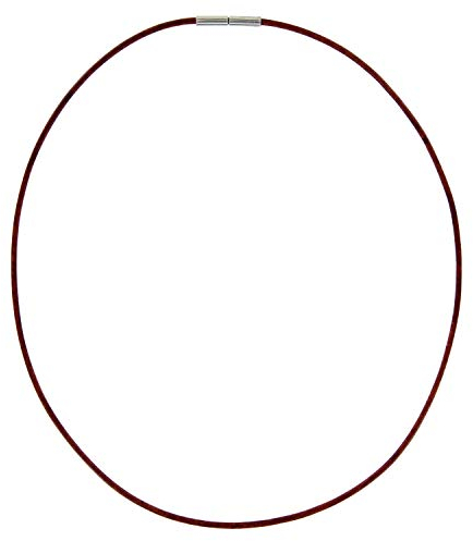 Auroris Echtleder Kette 2 mm Farbe: antikbraun, mit Tunnel-Drehverschluss aus Edelstahl, Länge wählbar / 42 cm