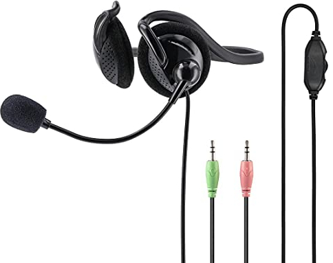 Hama 00139920 auricular con micrófono Binaural Banda para cuello Negro - Auriculares con micrófono (Centro de llamadas/Oficina, Binaural, Banda para cuello, Negro, De plástico, Alámbrico)