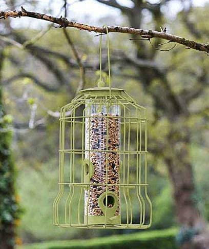 GardenMile Large Green Bird Feeders Hanging Squirrel Proof For Seeds Heavy Duty Feeder For Birds Garden Accessories For Birdwatching Wild Animal Feeding
