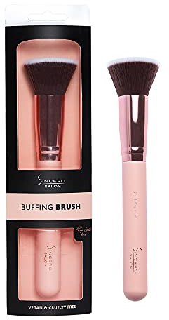 Pinceau Fond de Teint SINCERO SALON - Pinceau Maquillage Femme - Accessoires de Maquillage et Outils - Pinceau Fond de Teint Fluide - Pinceaux Maquillages Professionnel 100% Végane Cruelty-Free