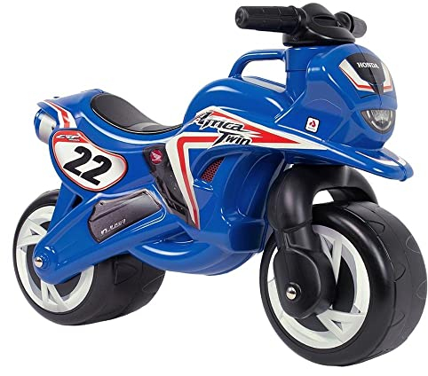 Laufrad Motorrad Kinder ab 18 Monaten Honda Africa Twin Blau mit Tragegriff + Breiten Kunststoffrädern + Ergonomisches Design + Rutschfeste Dekoration Wasserfest + Stabile Konstruktion | INJUSA