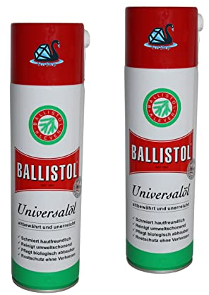 Eva Shop® Ballistol 2X 200 ml Waffenöl Universalöl Spray zur Fahrzeugpflege, Fahrradpflege, Waffenpflege, Tierpflege, Lederpflege, im Garten, Haushalt, Industrie und Handwerk UVM.F