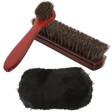 Veemoon 1set Per Scarpe Set Setole Crine Per Lucidare e e Rivestimenti Strumento e Duraturo Per La Delle Scarpe e Accessori