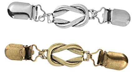 VALICLUD 2 Pièces Agrafe De Chandail Chandails Cardigans Pour Femmes Pince à Broche Robe Clip Cardigan Rétro Clips De Fermeture De Pull Fermoirs Pull Pince à Linge Aux Femmes Alliage Bijoux