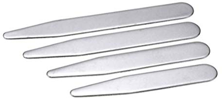 Ausla 40 Kragenstäbchen für Herrenhemden, Premium-Edelstahl-Krageneinsätze für Hemden, 4 Größen (Sortierte Farbe)