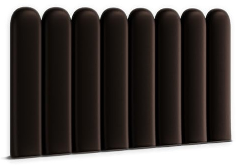 Muralo - Cuscino da parete in similpelle per testiera e letto, imbottito, per soggiorno, camera da letto (marrone, 30 cm x 80 cm)