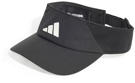 adidas Unisex Visor Climacool Hat, Black/White, S-M