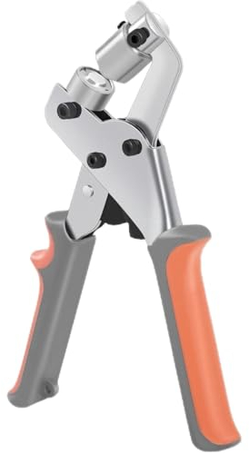Remachadora para Ojales con 400 Ojetes Metálicos Metálicos (Ø10mm), Alicates de Ojales, para lonas, PVC, Prendas de Vestir y Bolsas(Con 1 Perforadora)