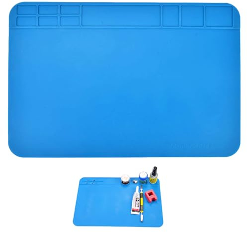 Estera de Soldadura, Almohadilla de Soldadura con piel Oxidada de 30x20cm, Almohadilla de Soldadura Resistente al Calor, Almohadilla de Soldadura Flexible, Almohadilla de Soldadura de Silicona
